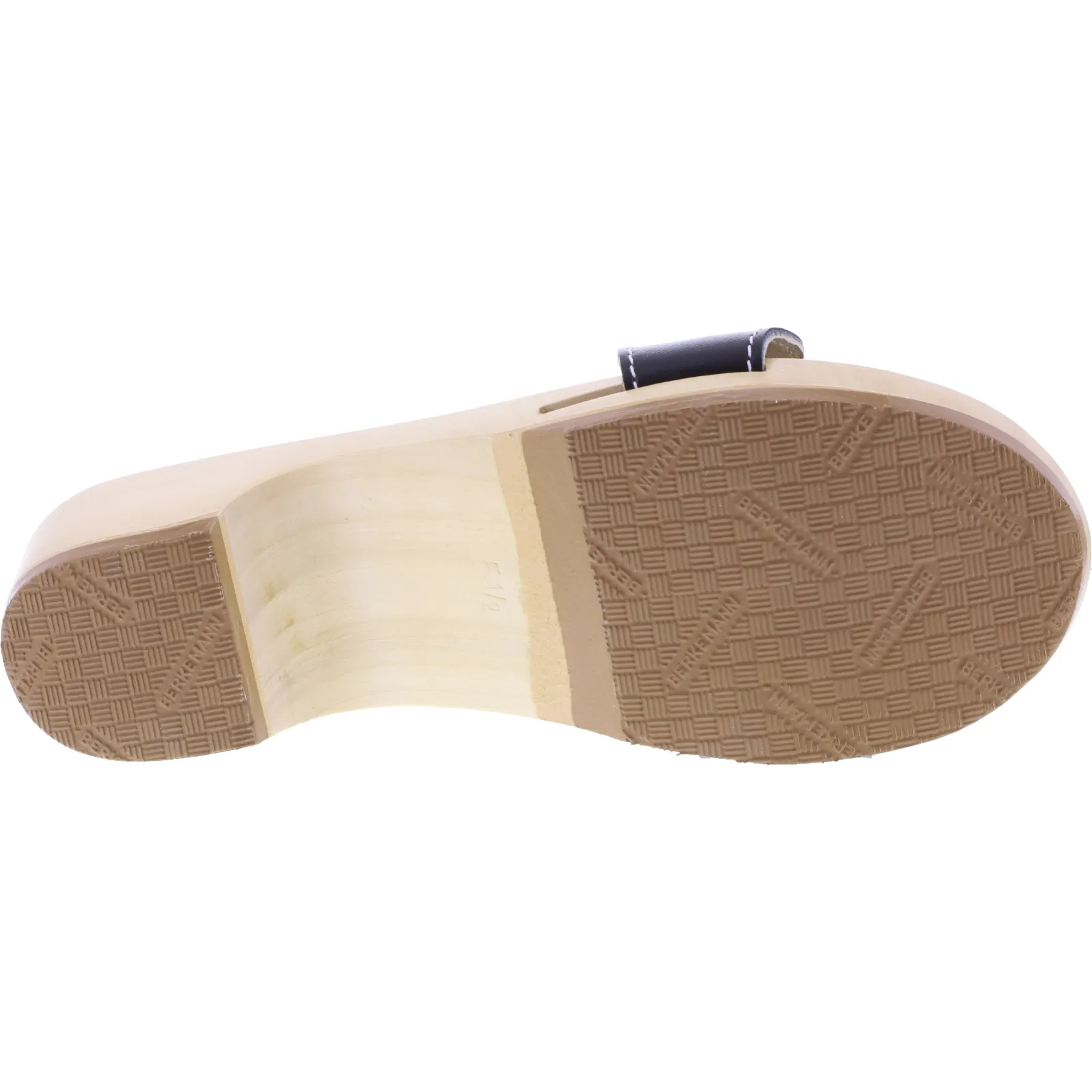 Berkemann / Hamburg-Sandale / B102 / Schwarz Glattleder / Sohle: Natur / Art: 00102-900 / Unisex