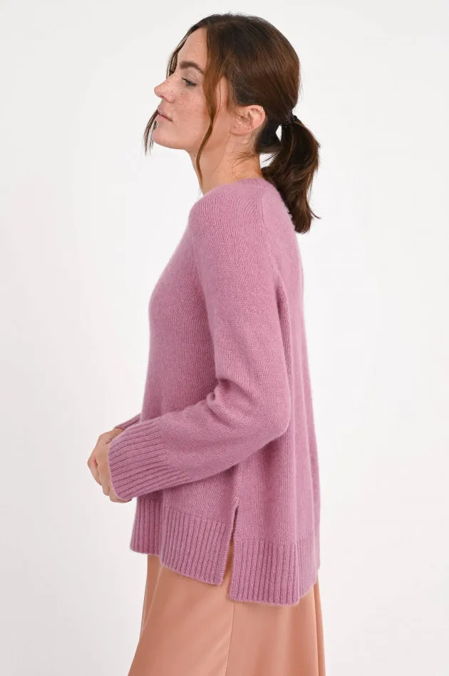 Cashmere-Pullover mit H-Monogramm Rosa-violett