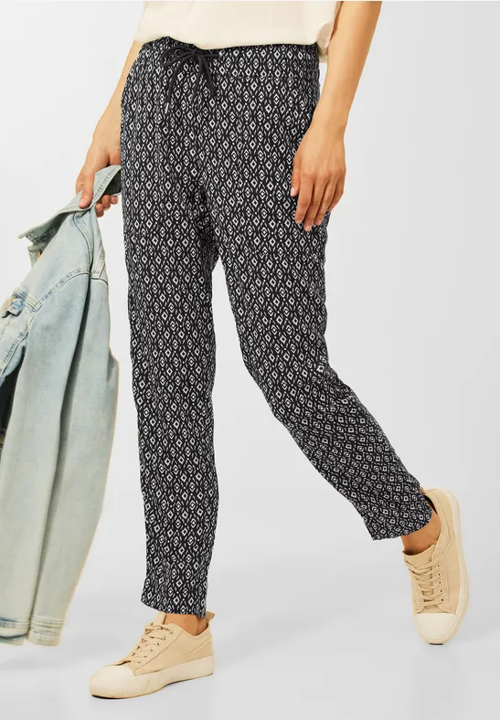 Casual Fit Hose mit Print