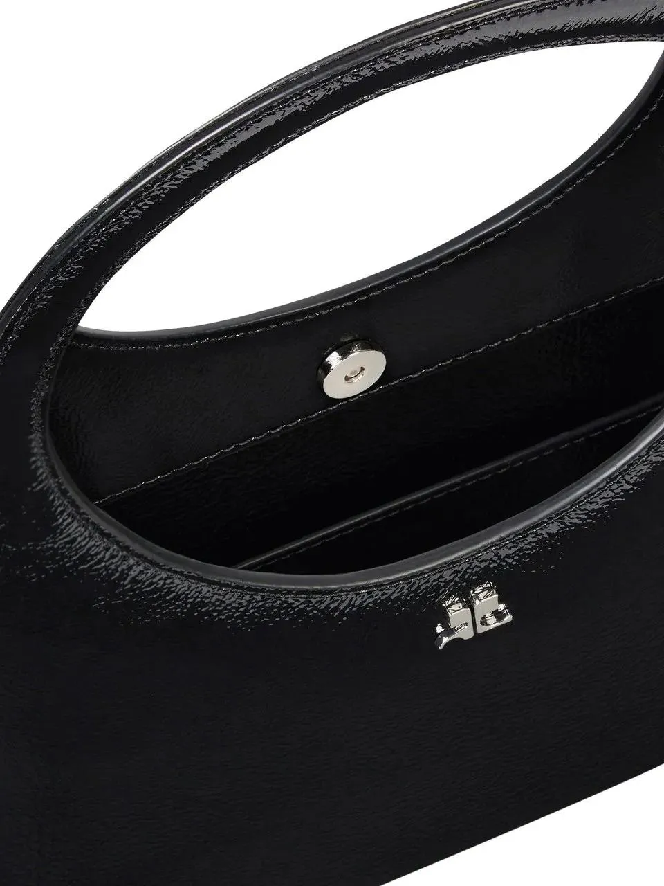   Courrèges  Holy Leather Bag schwarz  Schultertasche 