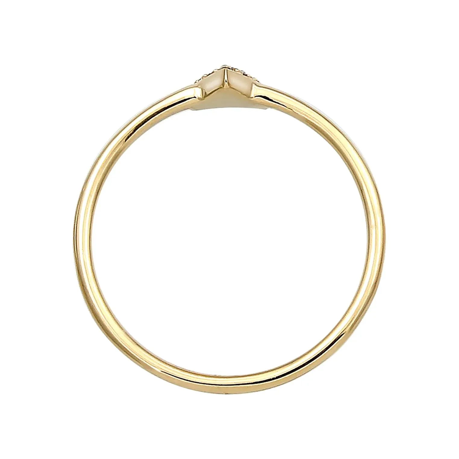   Elli  Ring Dreieck Geo Diamanten (0.03 ct.) 375er Gelbgo gold  Diamantring 