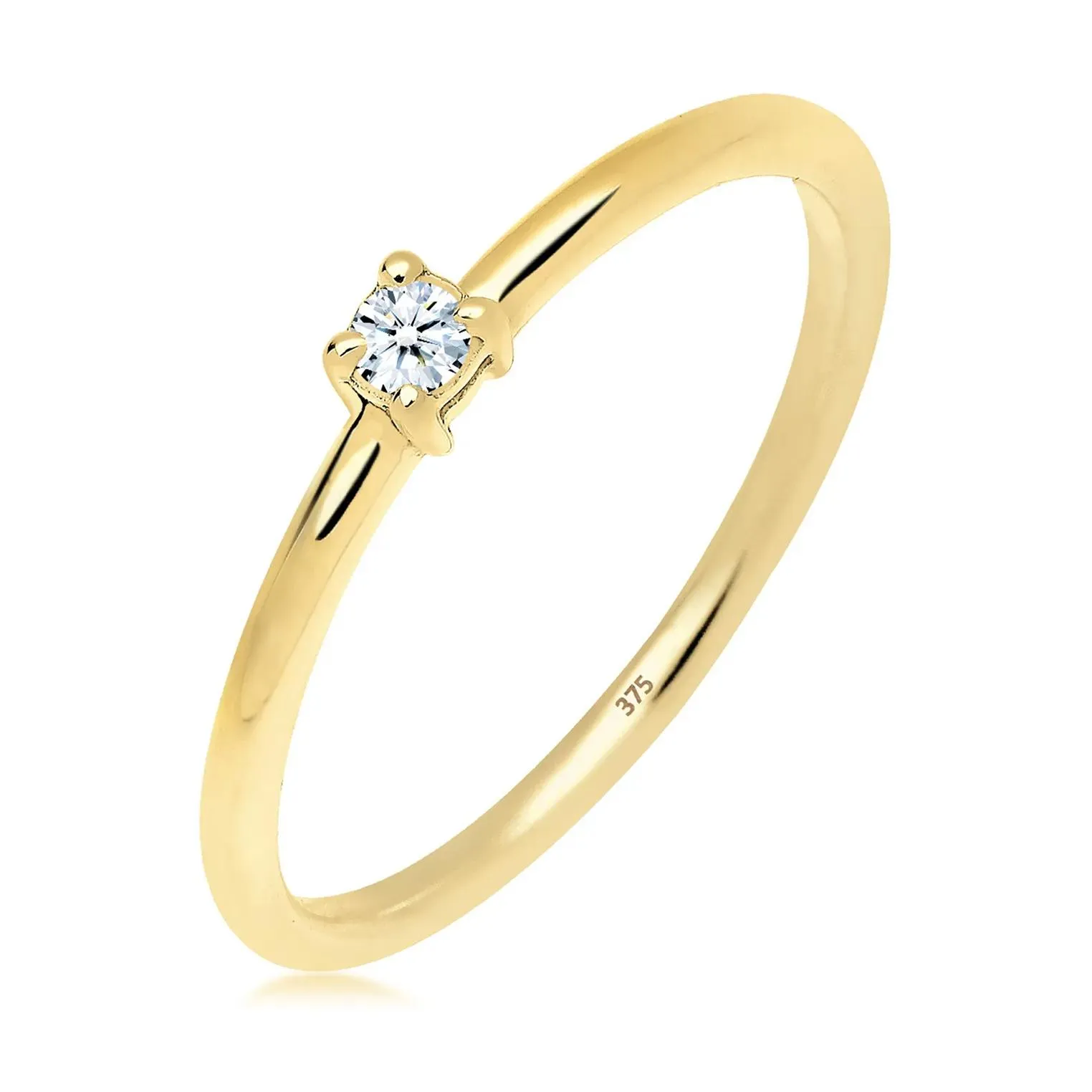   Elli  Ring Verlobungsring Diamant 0.06 ct. 375 Gelbgold weiss  Diamantring 