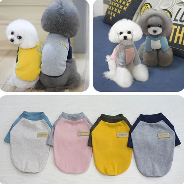 Fashion Contrast Color T-shirt for Pets