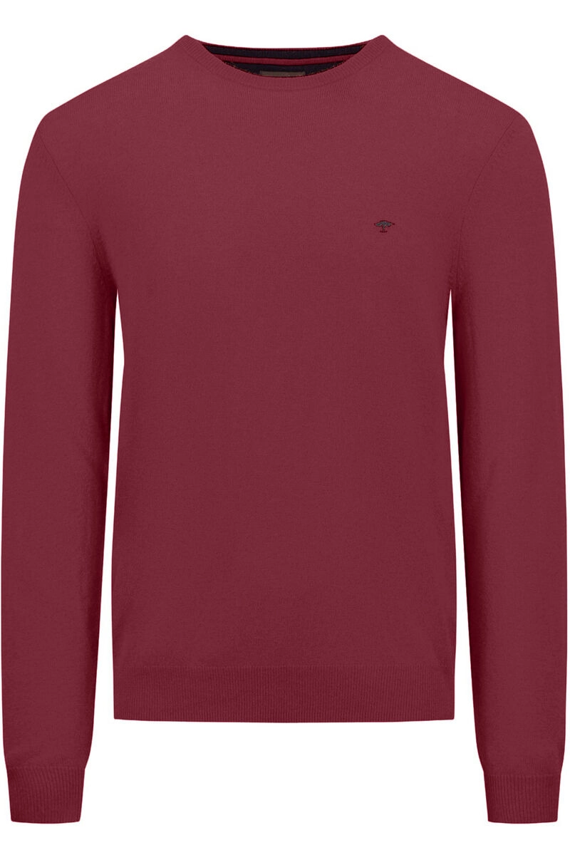 FYNCH HATTON Rundhals Pullover bordeaux mit Cashmere