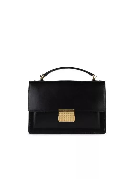   Golden Goose  Venezia Bag In Black Palmellata Leather Black  Crossbody Bag 