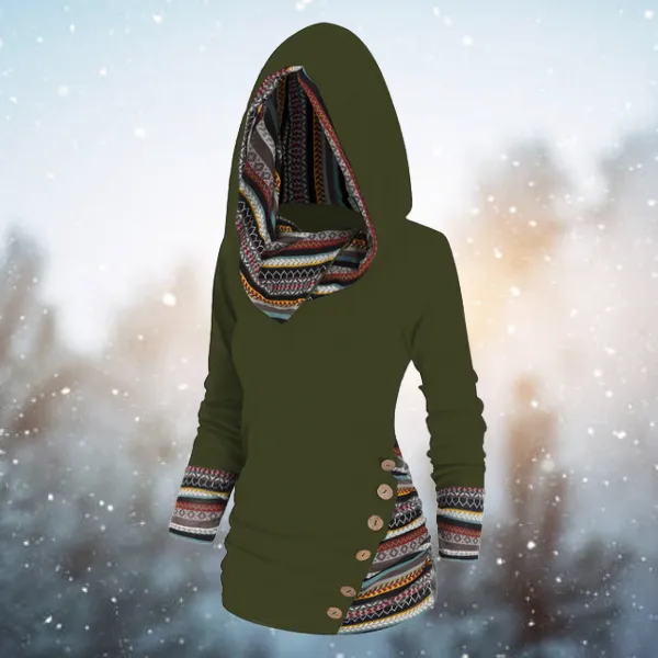 Heidi-Mode | Mit Kapuze Tribal Lässig Ella