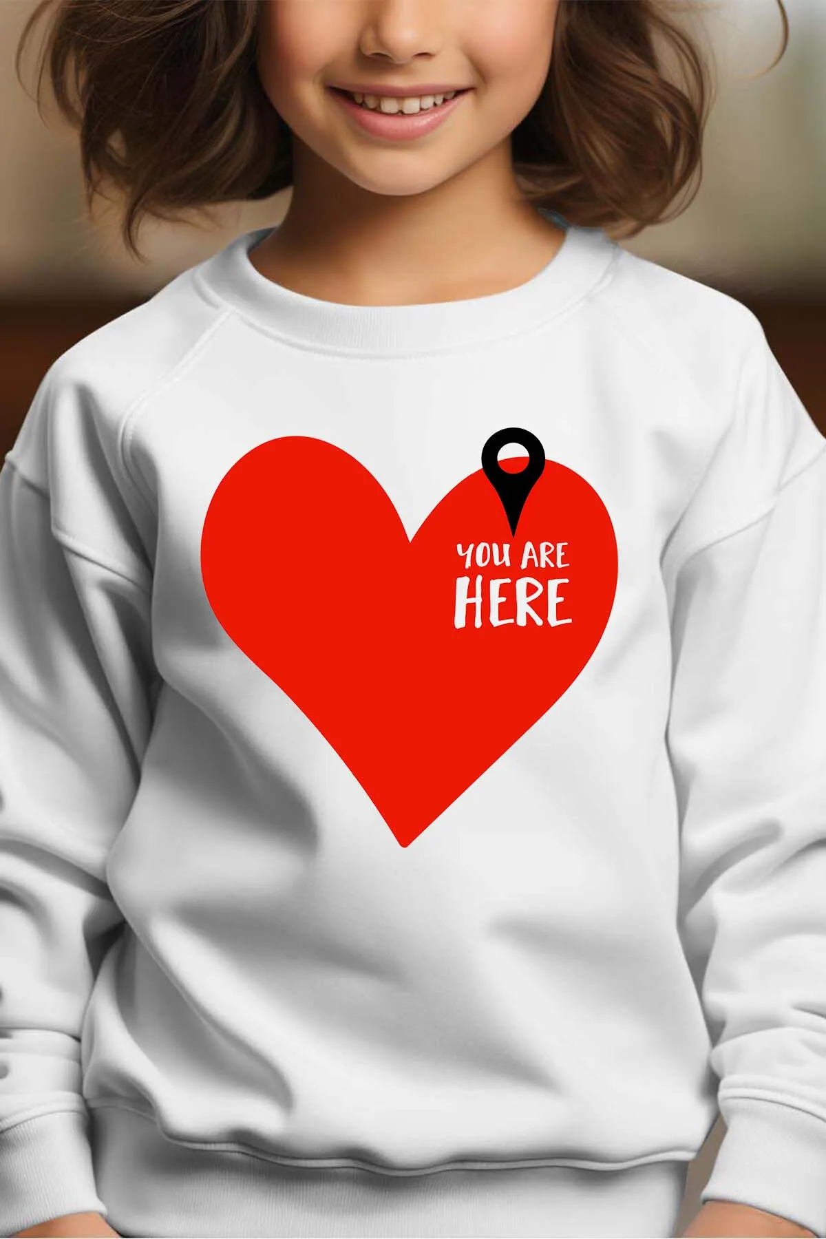 hier ds coeur – Rundhals-Sweatshirt für Mädchen