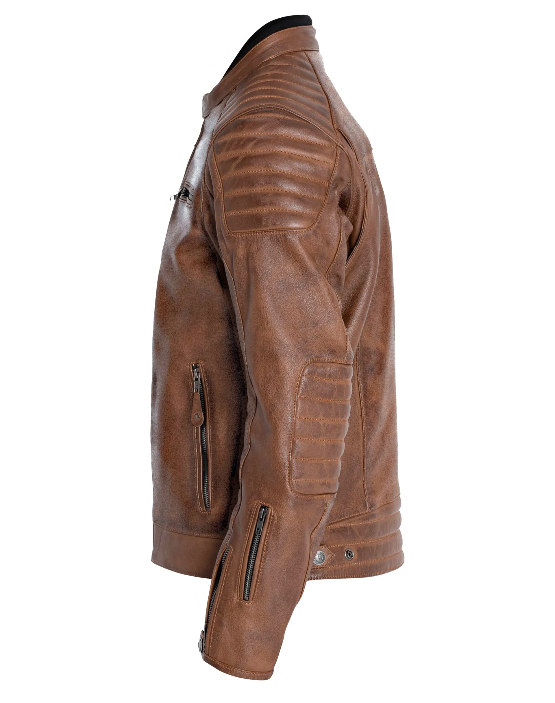 John Doe Lederjacke Dexter braun