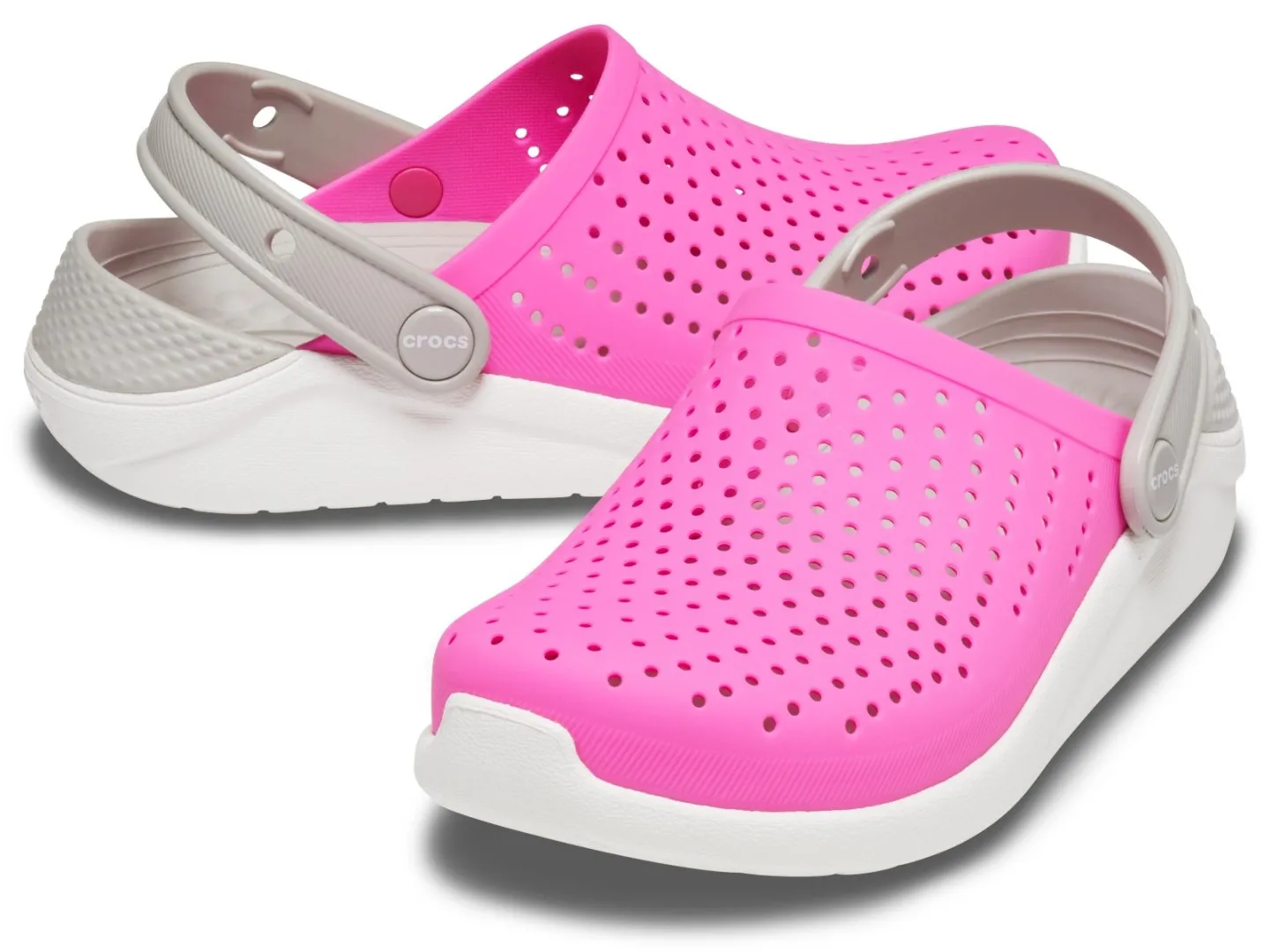 Kinderschuhe Crocs LiteRide Clog pink / weiß 32-33