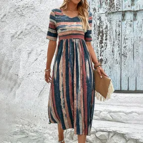 Kleid in Erdtönen