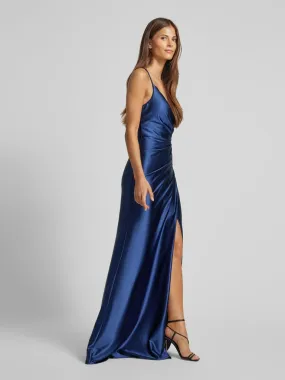 Luxuar Abendkleid mit Raffungen (dunkelblau) online kaufen