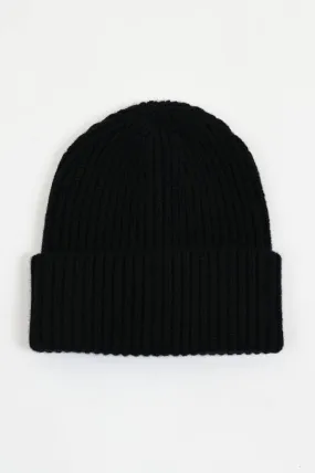 Midi-Mütze BARI aus Cashmere in Schwarz