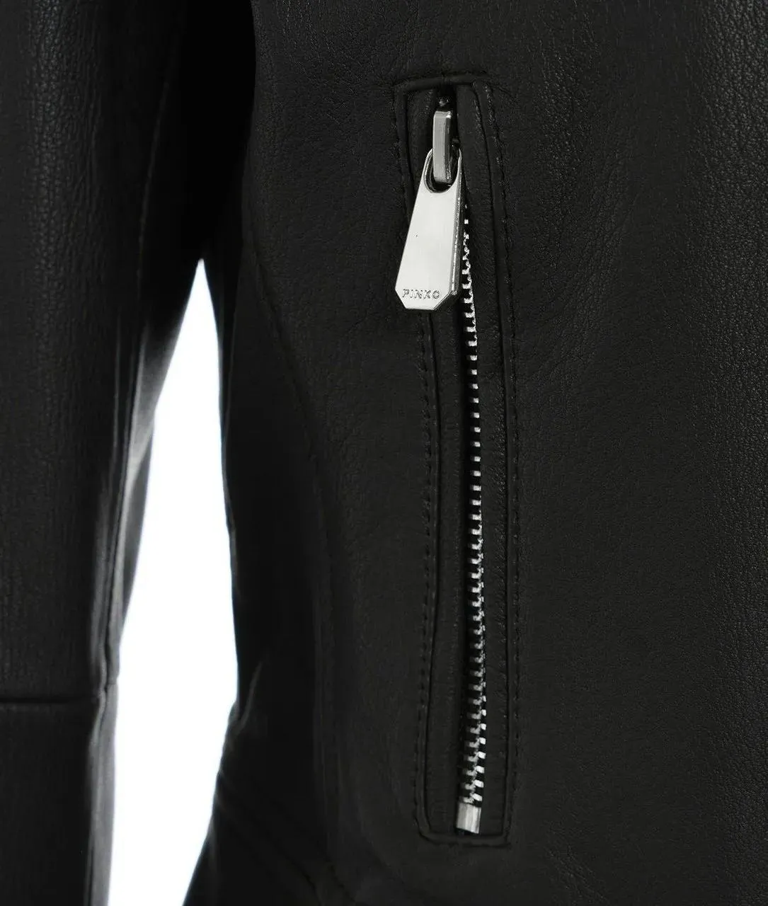   Pinko  Biker jacket 'Sensibile' in leather schwarz  Sommerjacken 