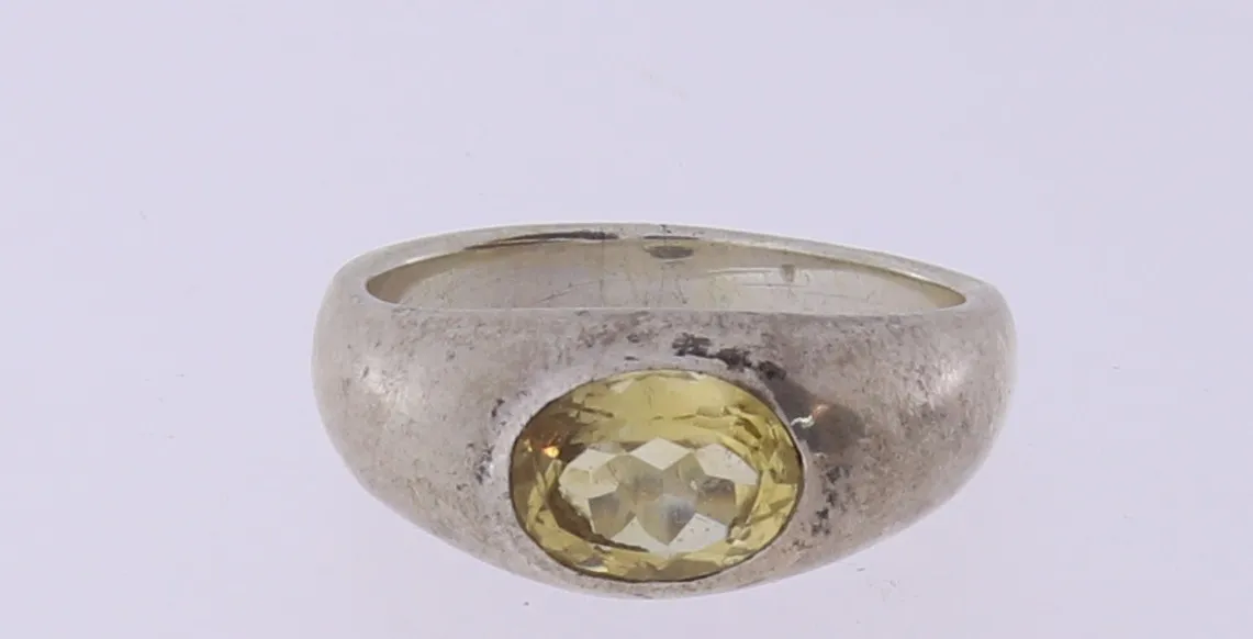 Ring Citrin Goldtopas in Handarbeit echt Silber Größe 62 – 10 aus Nepal VIII-74