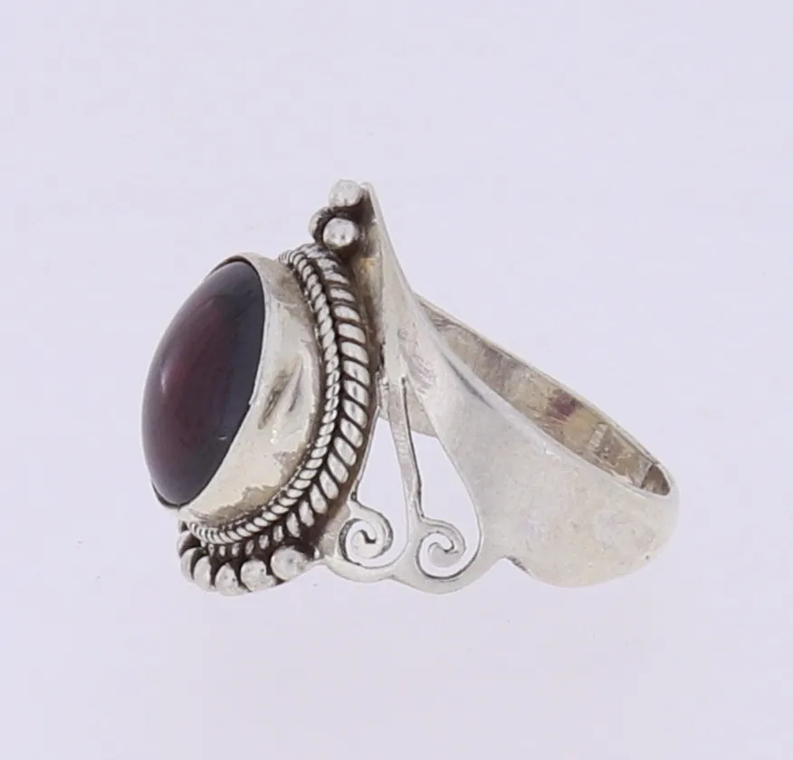 Ring heller Granat echt Silber Größe 54 – 7 Nepal Qualität VIII-17