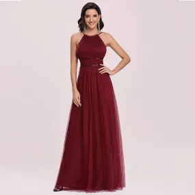 Rotes schulterfreies Abendkleid mit edlen Tüll Stoff