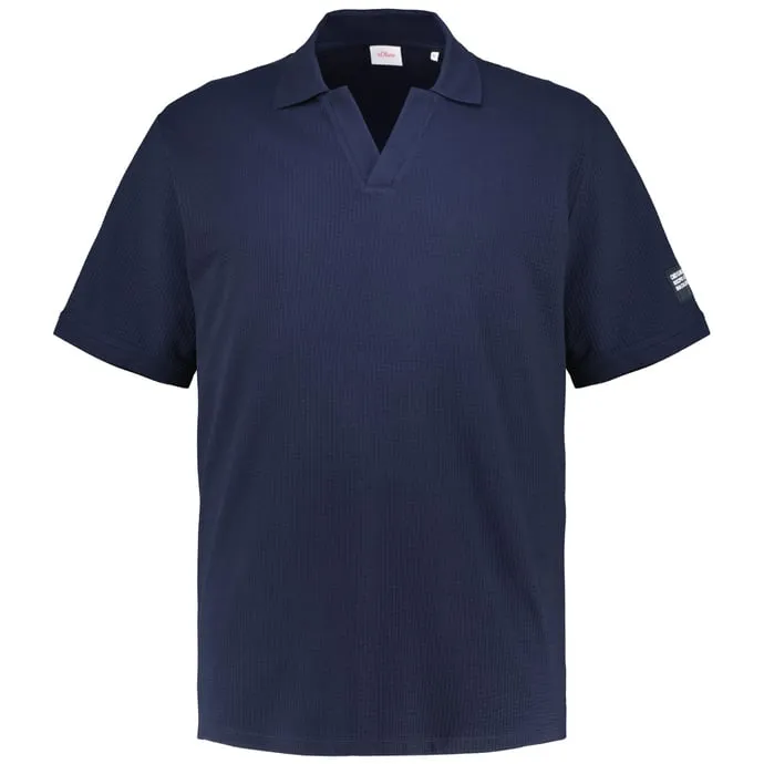 s.Oliver Poloshirt mit Elasthan, blau 