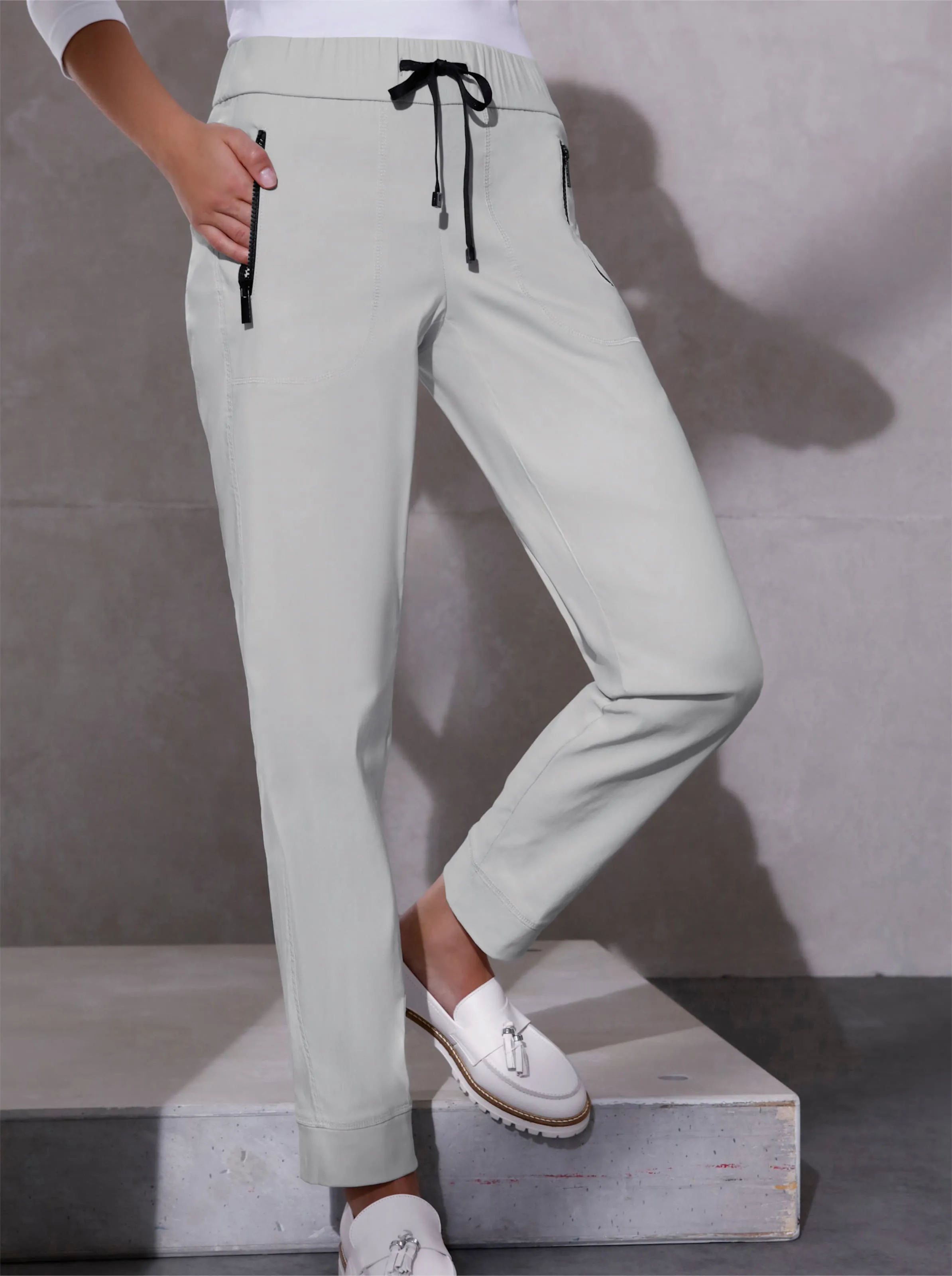 Stehmann Comfort line Lyocell-Hose in hellgrau