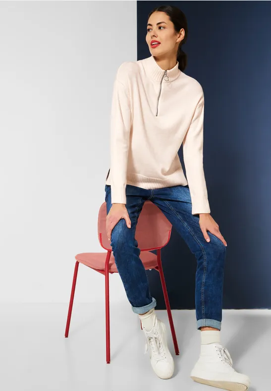 Street One Pullover mit Troyerkragen 