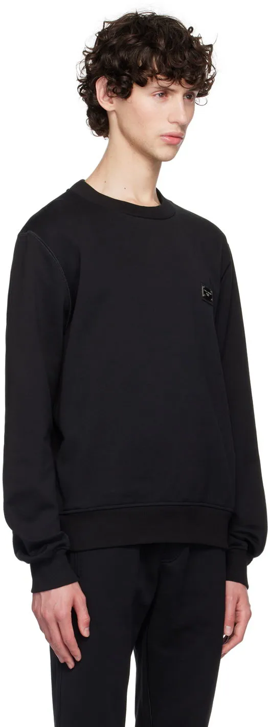 Sweatshirt Dolce & Gabbana Black Plaque Sweatshirt G9ABJTG7F2G