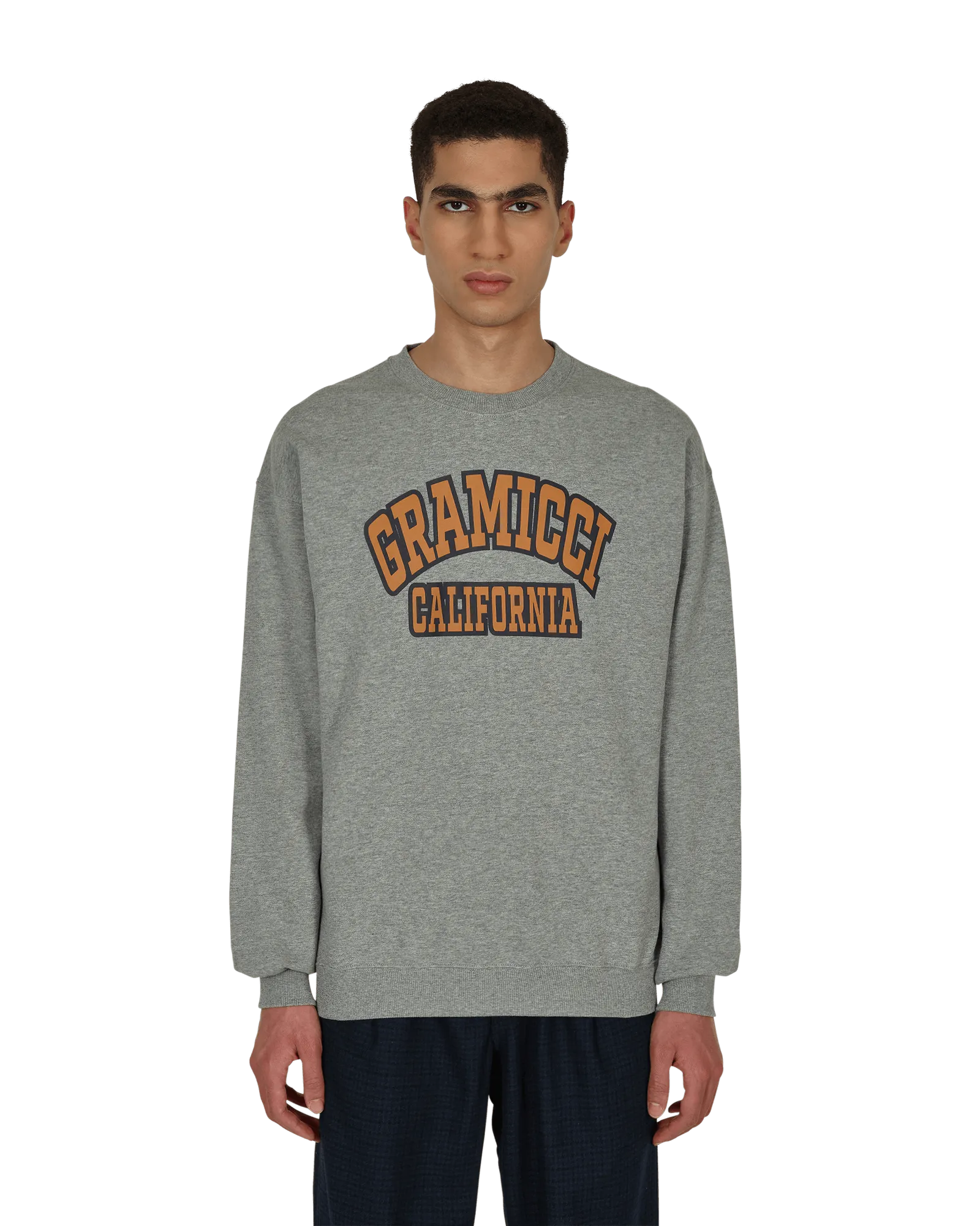 Sweatshirt GRAMICCI Logo Crewneck Sweatshirt GUJK-21F081 HEATHERGREY