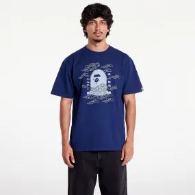 T-shirt BAPE A BATHING APE 31St Anniversary Japan Ape Head Tee Indigo 001CSK201023F ING
