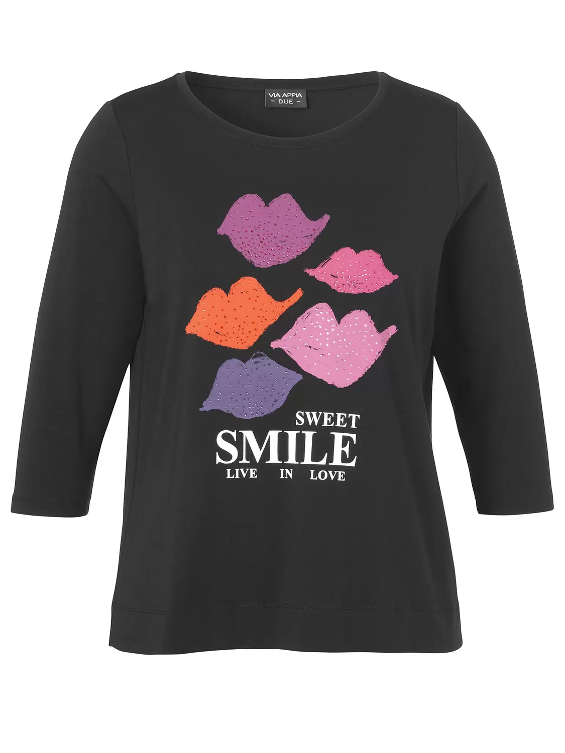 T-Shirt U-Boot 3/4 Arm Motiv Strass