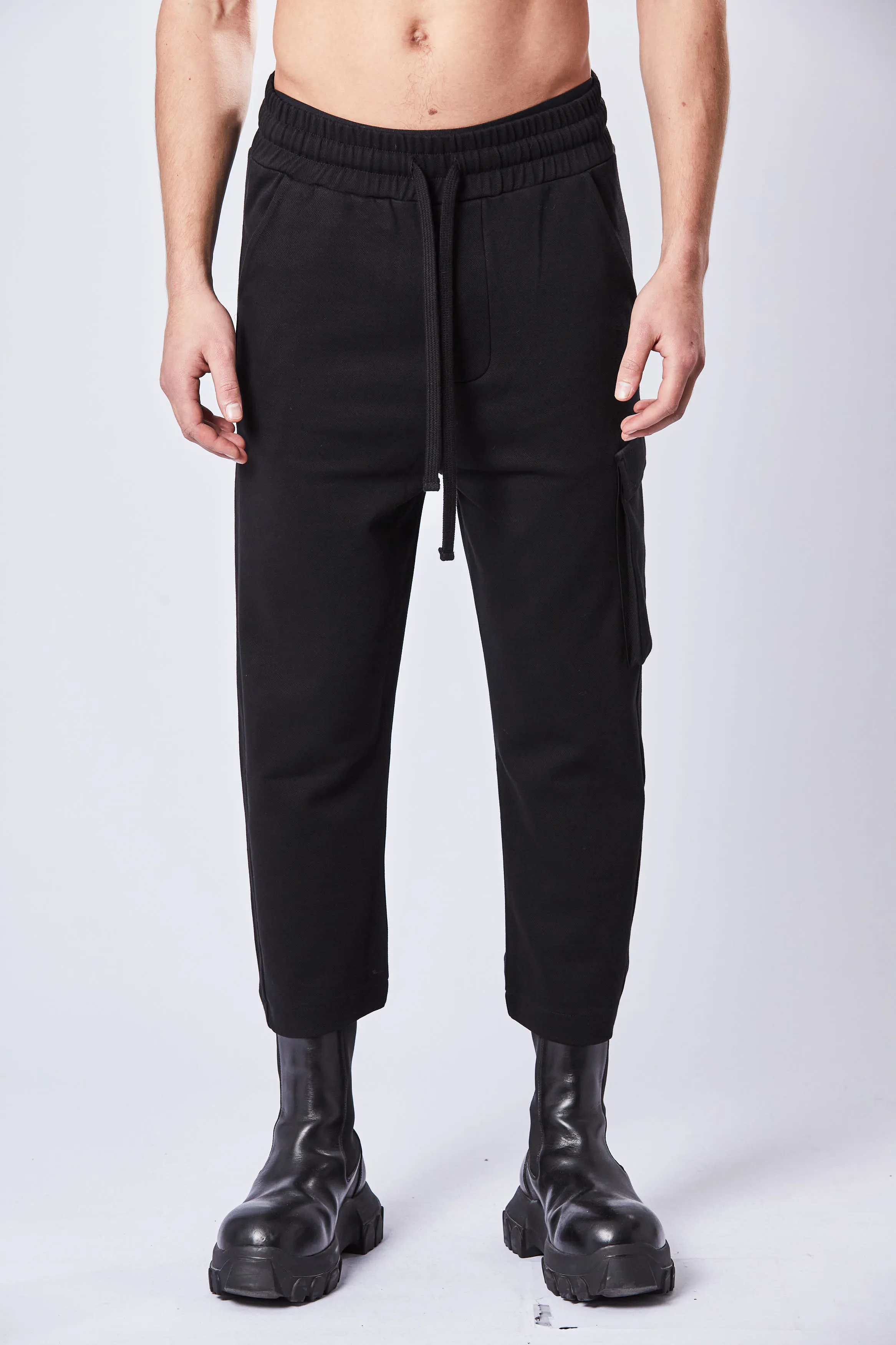 THOM KROM Cropped Crotch Cotton Blend Pants  