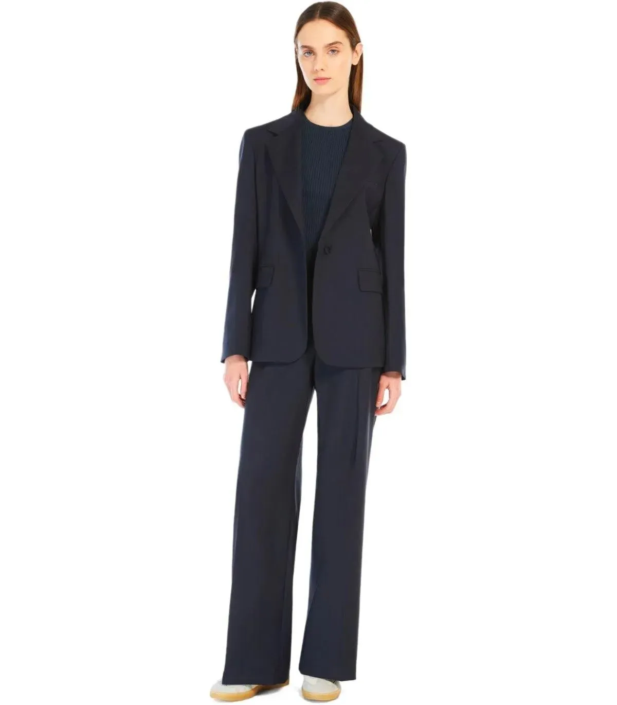   WEEKEND Max Mara  MAX MARA WEEKEND LAMINE MARINEBLAUER BLAZER blau